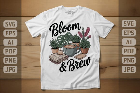 Bloom Brew Coffee T-shirt Design