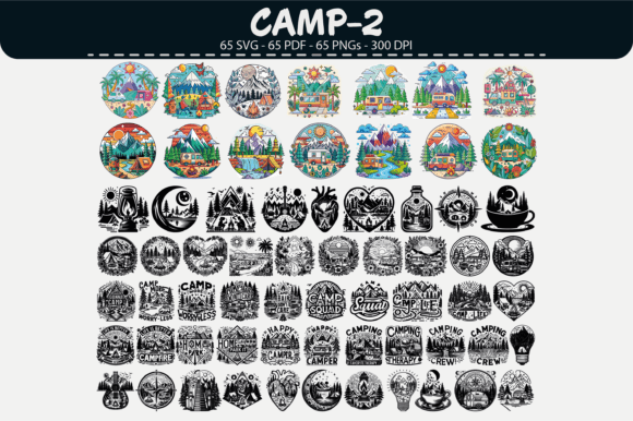 Camping RV Vector Pack – 65 Designs