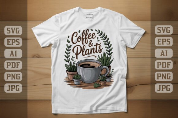 Coffee Plants Aesthetic T-shirt Design
