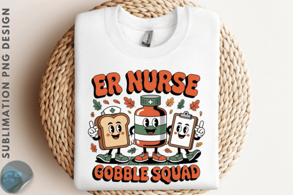 ER Nurse Turkey Gobble Squad PNG