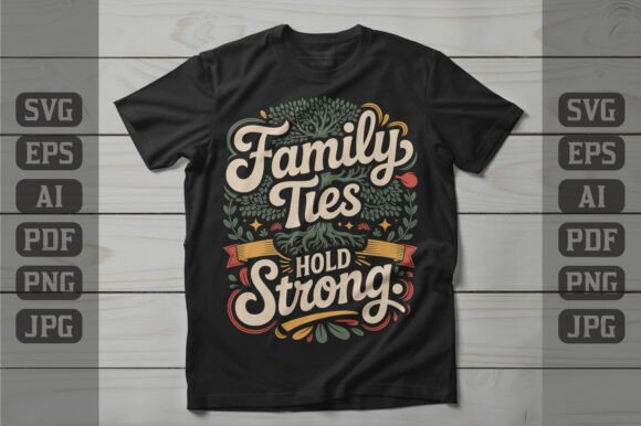 Family Ties Hold Strong T-shirt Design