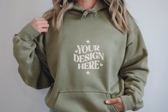 Gildan 18500 Military Hoodie Mockup