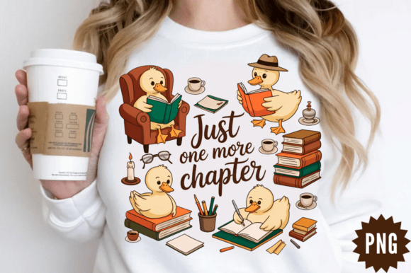 Just One More Chapter Book Lover PNG