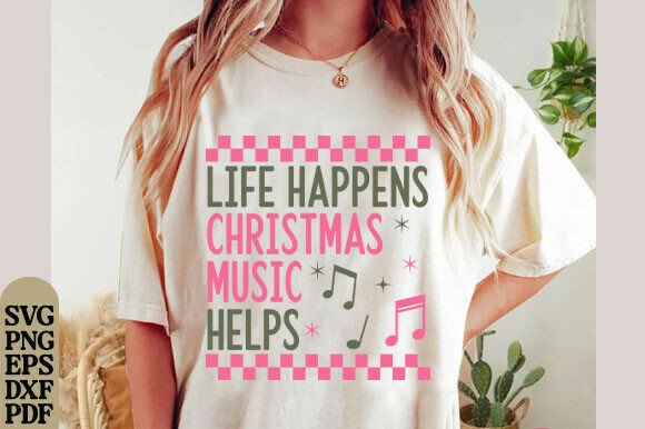 Life Happens Christmas Music Helps PNG