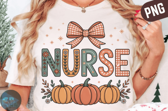 Preppy Nurse Fall PNG Design