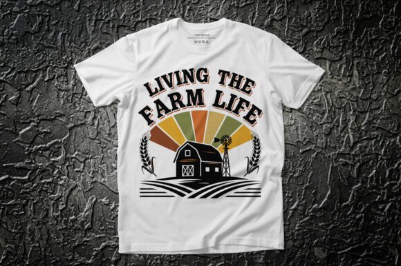 Retro Living Farm Life Barn Tee